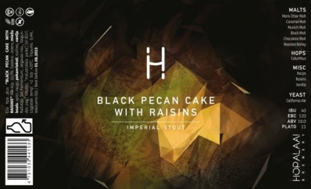 Black Pecan Cake With Raisins 10.0%, Hopalaa, Latvia