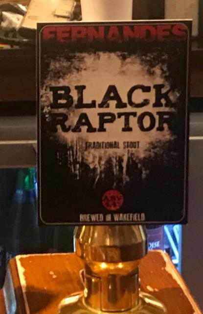 Black Raptor 4.4%, Fernandes Brewery Tap, England