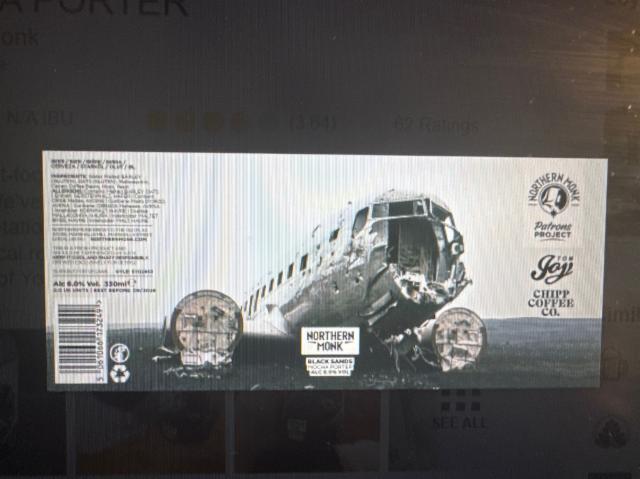 Black Sands // Tom Joy // Chipp Coffee Co // Mocha Porter 6.0%, Northern Monk Brew Co., England