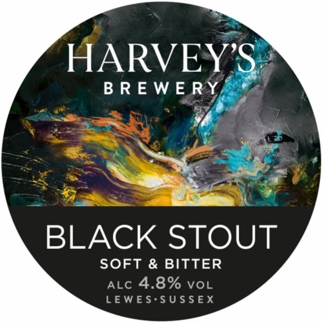 Black Stout 4.8%, Harvey's Brewery, England