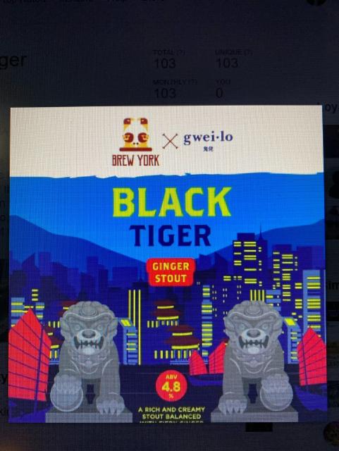 Black Tiger 4.8%, Brew York, England