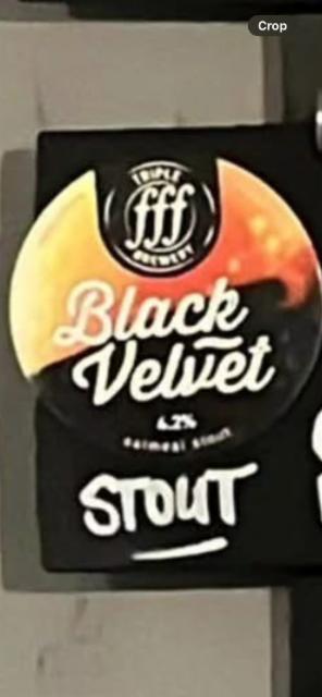 Black Velvet Oatmeal Stout 4.2%, Triple fff Brewery, England