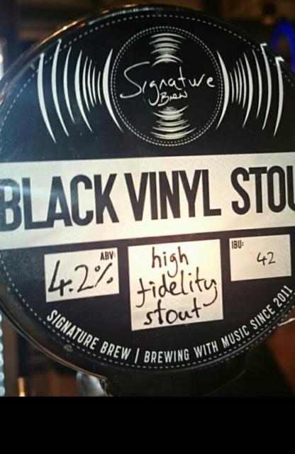 Black Vinyl Stout 4.2%, Signature Brew, England