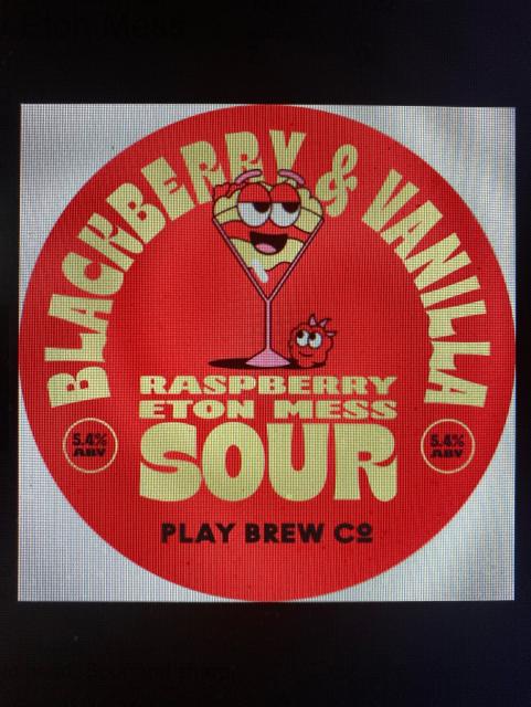 Blackberry & Vanilla Raspberry Eaton Mess 5.4%, Play Brew Co, England