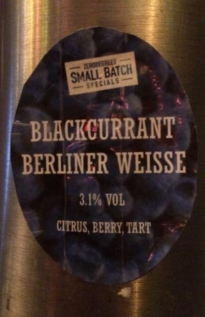 Blackcurrant Berliner Weisse 3.1%, Zerodegrees, England