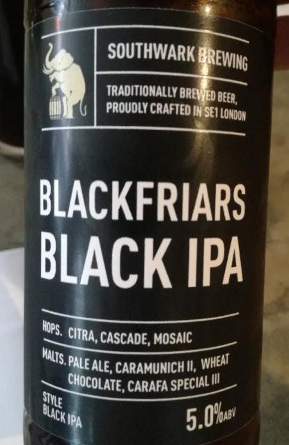 Blackfriars Black IPA 5.0%, Southwark Brewing, England