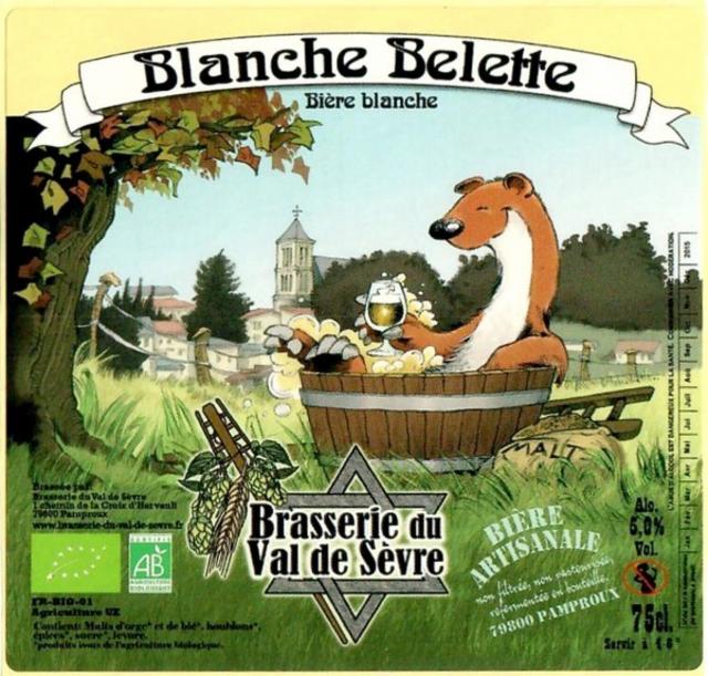 Blanche Belette 5.0%, Brasserie Du Val De Sèvre (La Belette), France