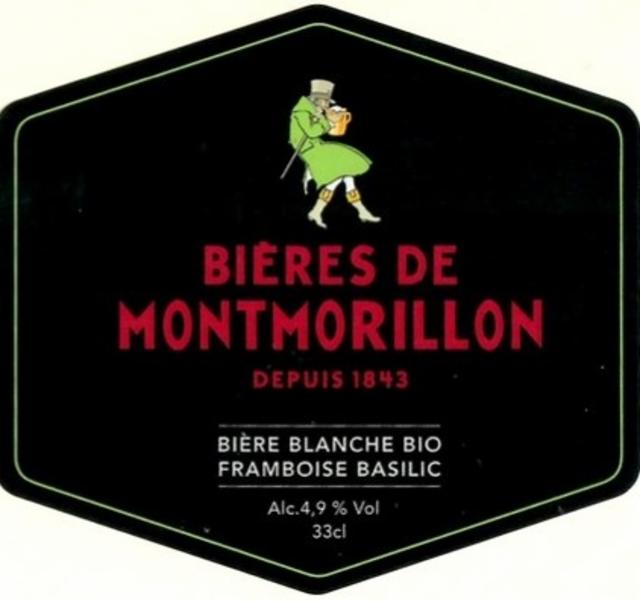 Blanche Bio Framboise Basilic 4.9%, Bières De Montmorillon, France