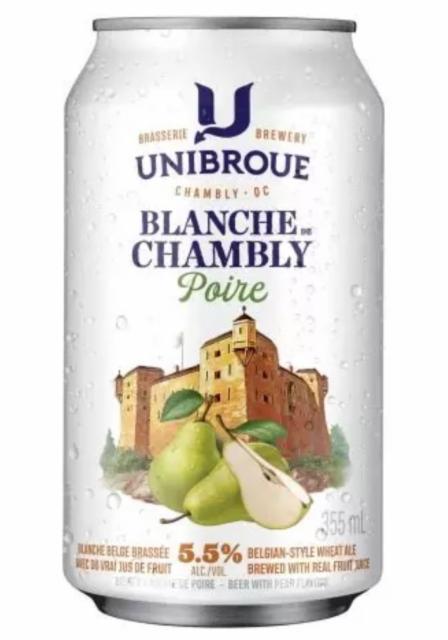 Blanche de Chambly Poire 5.5%, Unibroue (Sapporo), Canada