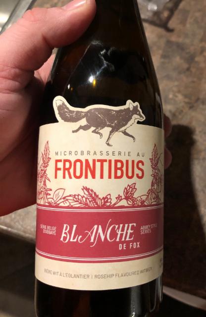 Blanche de fox 4.8%, Microbasserie au Frontibus, Canada