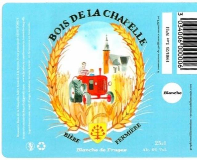 Blanche De Fruges 6.0%, Bois De La Chapelle, France