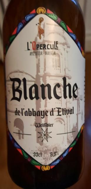 Blanche de l'abbaye d'Etival 5.5%, Brasserie L'Opercule, France
