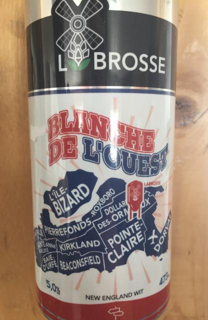 Blanche de l'ouest 5.0%, Microbrasserie Labrosse, Canada