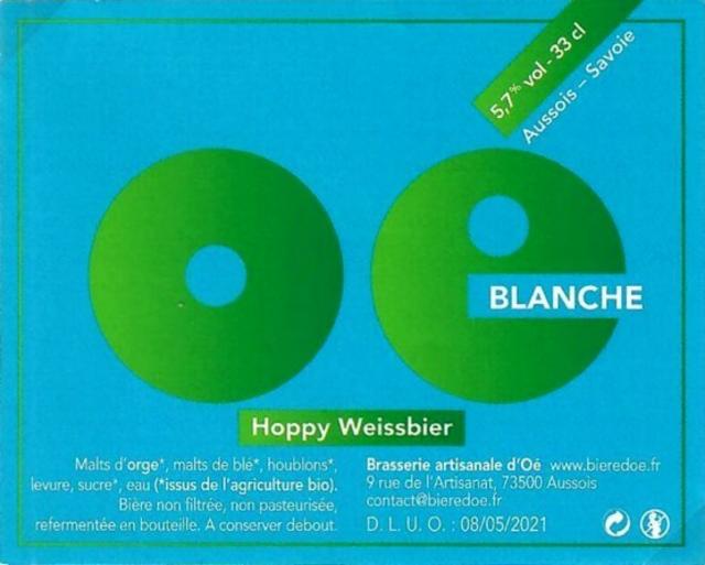 Blanche Hoppy Weissbier, Brasserie Artisanale D'Oé