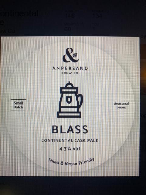 Blass 4.3%, Ampersand Brew Co, England