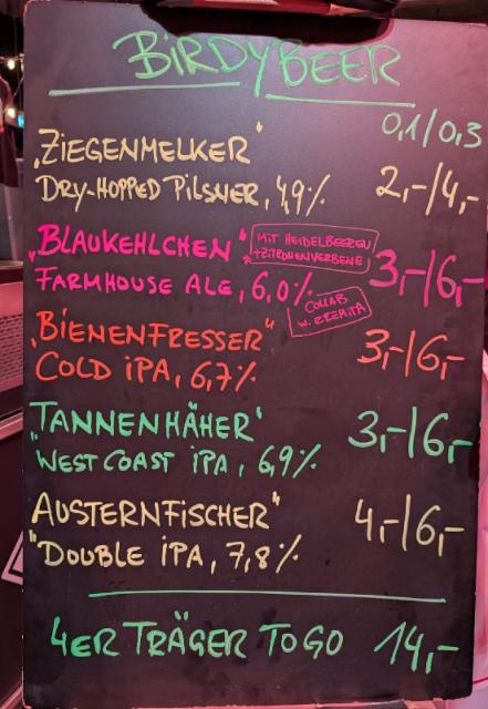 Blaukehlchen, The Fabulous Birdy Beer