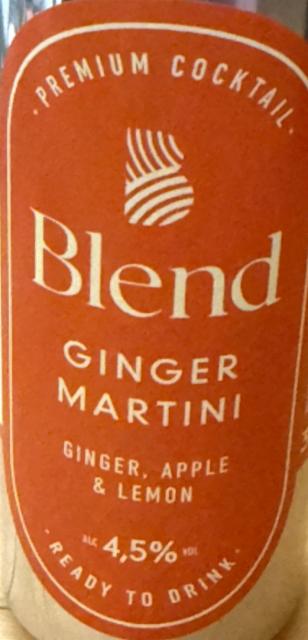 Blend Ginger Martini, Blend Beverages
