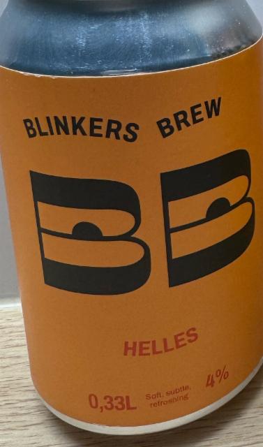 Blinkers brew helles 4.0%, blinkers Brew, Spain