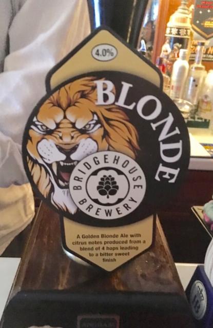 Bridgehouse Blonde 4.0%, Bridgehouse Brewery, England