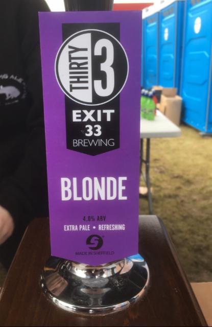 Exit 33 Blonde 4.0%, Exit 33 Brewing, England