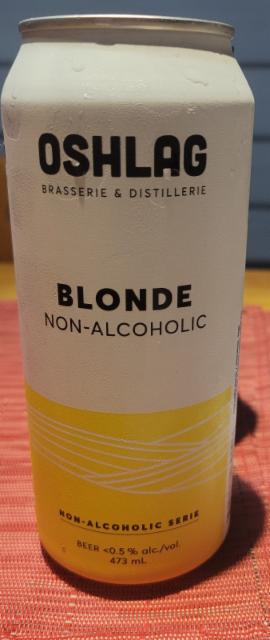 Oshlag Blonde 0.5%, Oshlag Brasserie & Distillerie, Canada