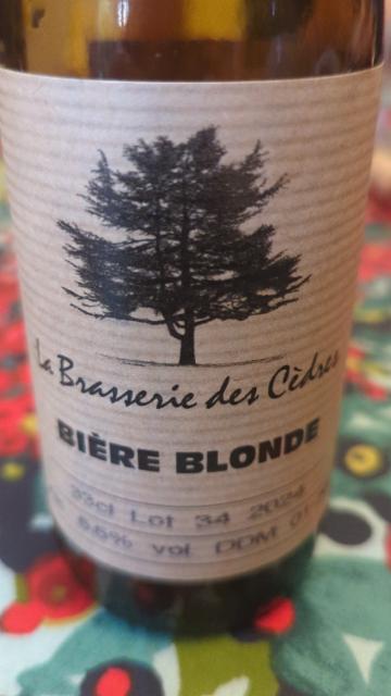 Blonde 5.5%, La Brasserie Des Cèdres, France