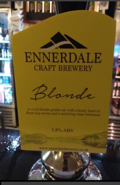 Ennerdale Blonde 3.8%, Ennerdale Brewery, England