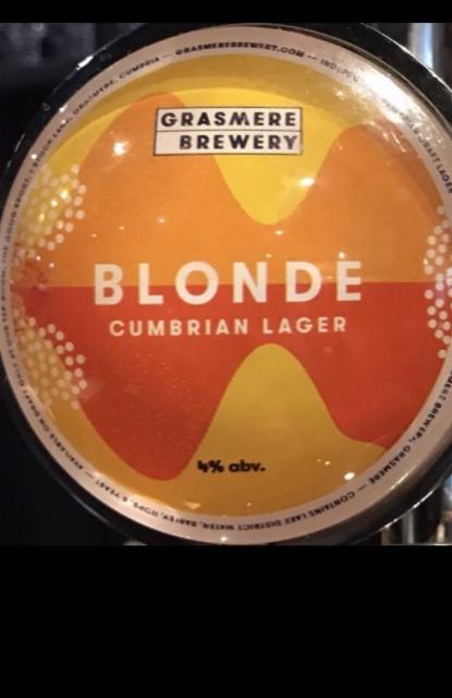 Blonde Cumbrian Lager 4.0%, Grasmere Brewery, England
