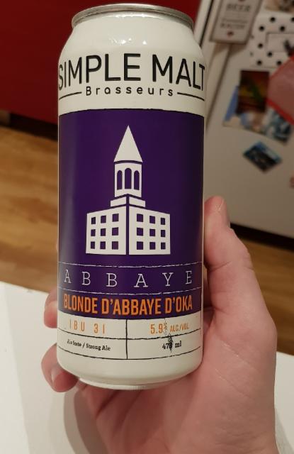 Blonde d'année d'Oka 5.9%, Simple Malt Brasseurs-Brasseurs Illimites, Canada