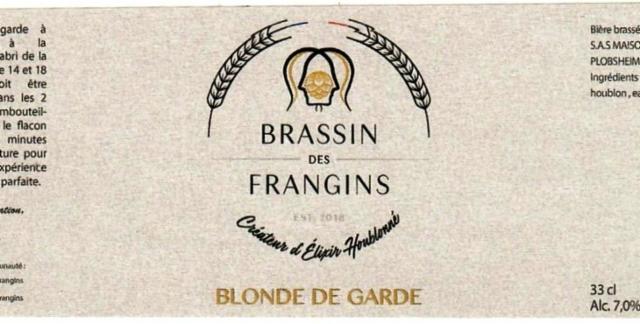 Blonde De Garde, Brassin Des Frangins