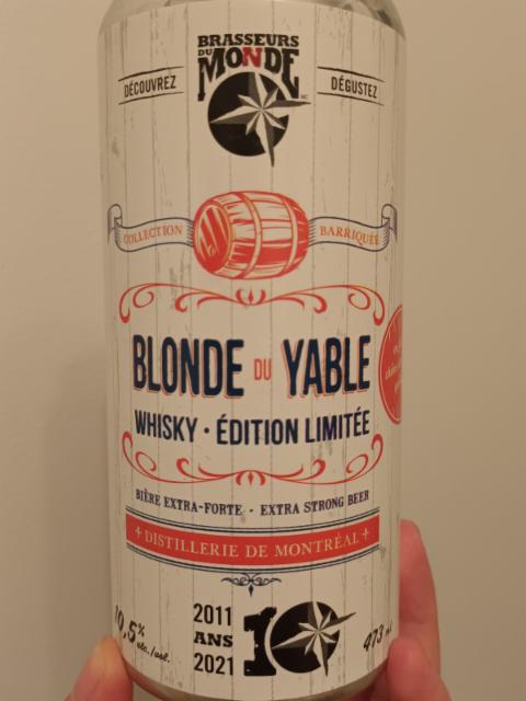 Blonde Du Yable 10.5%, Brasseurs du Monde / Le Picoleur, Canada