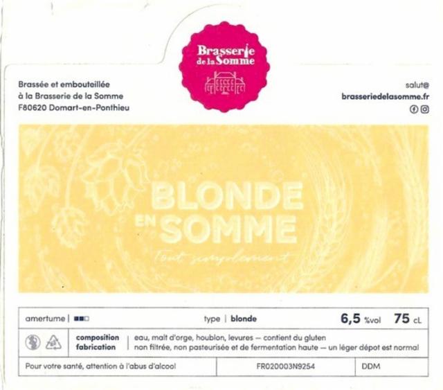 Blonde En Somme, Brasserie De La Somme