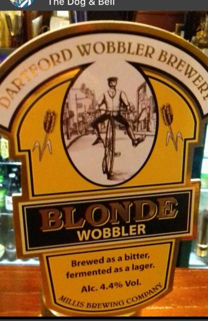 Blonde Wobbler 4.4%, Dartford Wobbler Brewery, England