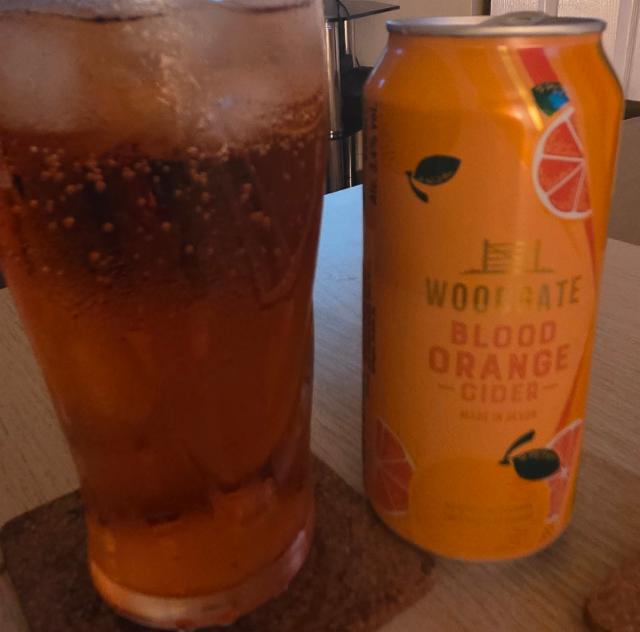 blood orange cider 3.4%, Woodgate, Scotland