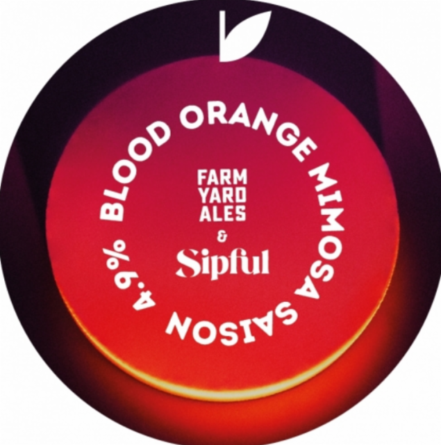 Blood Orange Mimosa Saison 4.9%, Farm Yard Brew Co., England