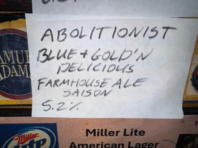 Blue & Gold 'N Delicious, Abolitionist ale works