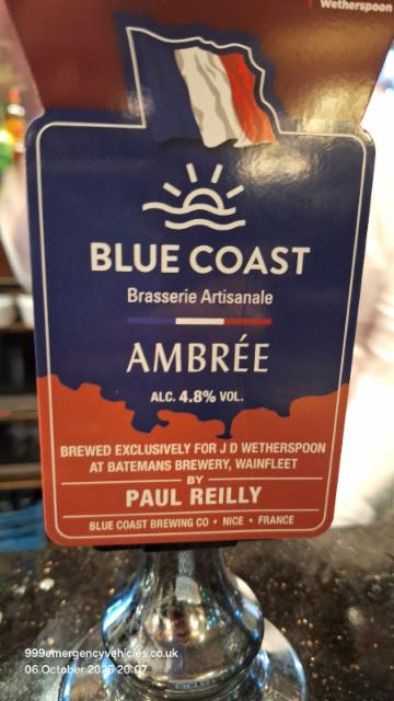 blue coast 4.8%, Batemans Brewery, England