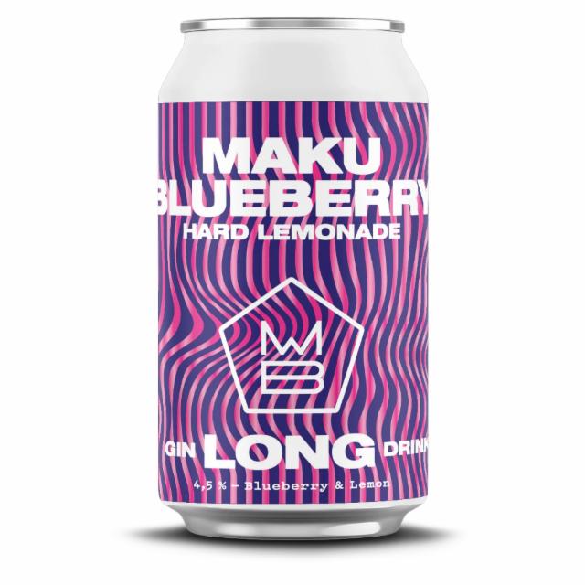 Blueberry Hard Lemonade Gin Long Drink 4.5%, Maku Brewing, Finland