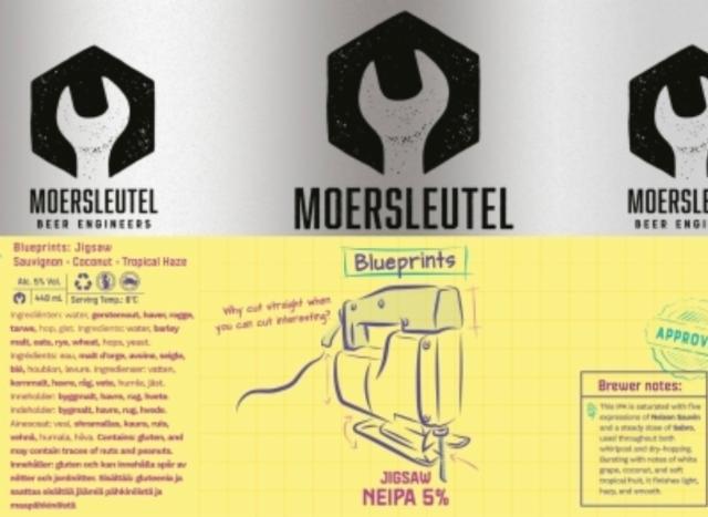 blueprints - jigsaw 5.0%, Brouwerij De Moersleutel, Netherlands
