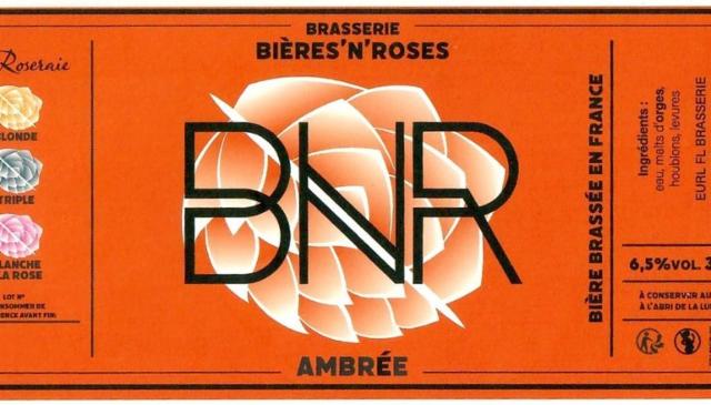 BNR Ambrée 7.0%, Brasserie BNR - Bières'N'Roses, France