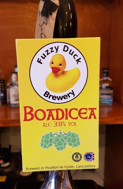 Boadicea 3.8%, Fuzzy Duck Brewery, England