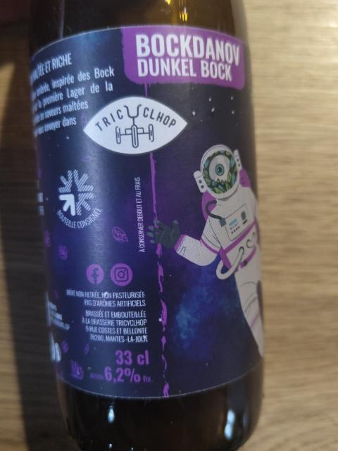 bockdanov dunkel bock 6.2%, Brasserie Tricyclhop, France