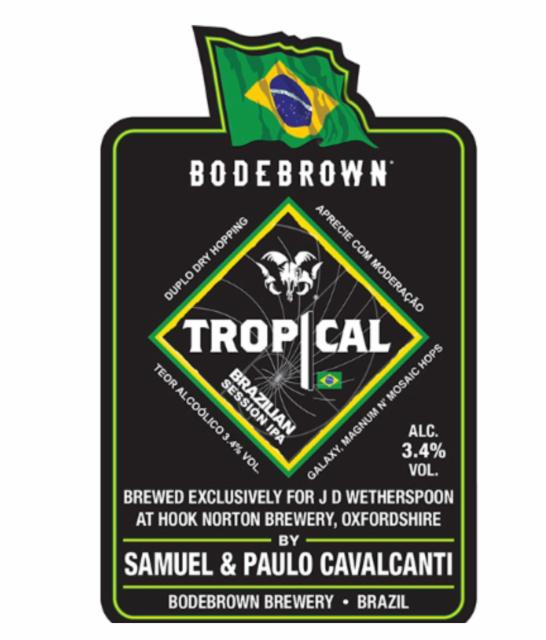 bodebrown tropical 4.2%, Hook Norton Brewery, England