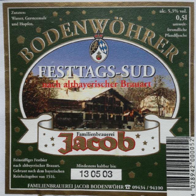 Festtags-Sud 5.3%, Familienbrauerei Jacob, Germany