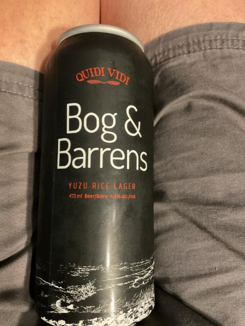 Bog & Barrens Yuzu Rice Lager, Quidi Vidi Brewing Company