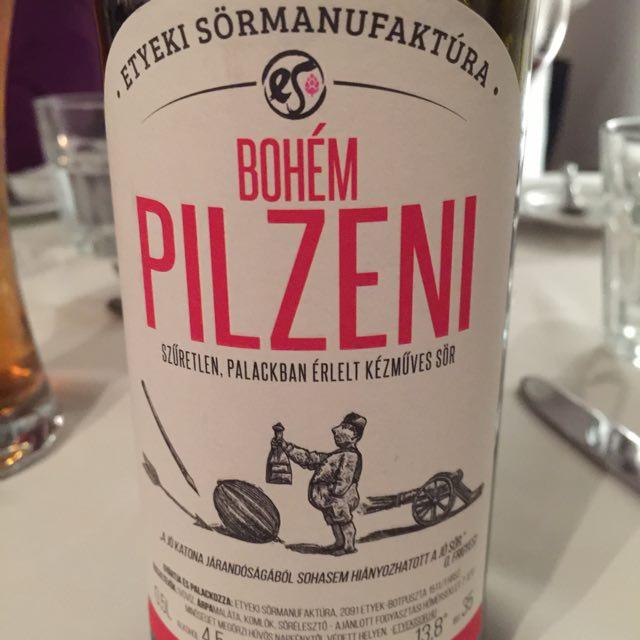 Bohemi Pilzen 5.2%, Etyeki Sörmanufaktúra, Hungary