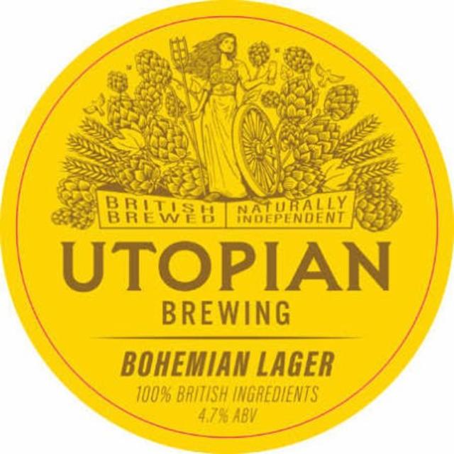 Bohemian Lager 4.2%, Utopian Brewing Ltd., England