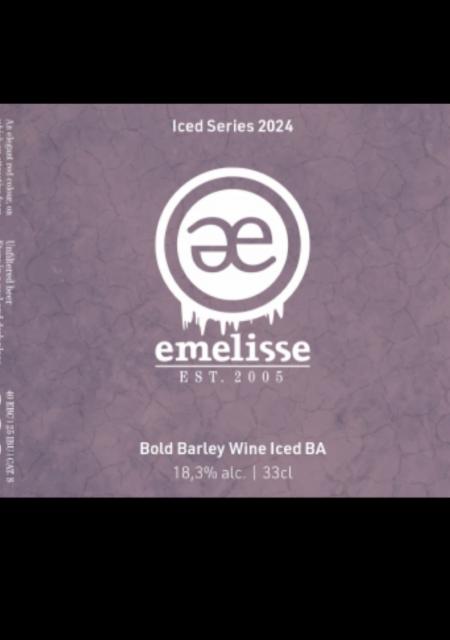 Bold Barley Wine Iced BA 18.3%, Brouwerij Emelisse, Netherlands