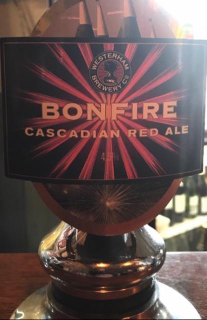 Bonfire Cascadian Red Ale 4.0%, Westerham Brewery Co, England