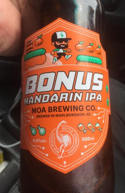 Bonus Mandarin IPA 6.5%, Moa Brewing Co, New Zealand